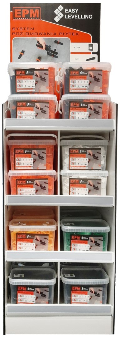 SYSTEM UKŁADANIA PŁYTEK EASY LEVELING 50 KLIN+ 100 KLIPS 1MM EPM SYSTEM UKŁADANIA PŁYTEK EASY LEVELING 50 KLIN+ 100 KLIPS 1MM EPM