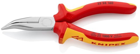 SZCZYPCE TNĄCE PÓŁOKRĄGŁE WYGIĘTE IZOLOWANE 160MM KNIPEX SZCZYPCE TNĄCE PÓŁOKRĄGŁE WYGIĘTE IZOLOWANE 160MM KNIPEX