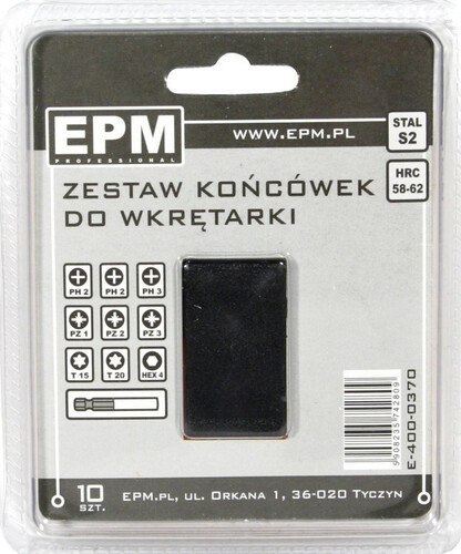 ZESTAW KOŃCÓWEK DO WKRĘTARKI 9SZT + UCHWYT MAGNETYCZNY EPM ZESTAW KOŃCÓWEK DO WKRĘTARKI 9SZT + UCHWYT MAGNETYCZNY EPM