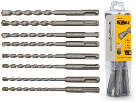 ZESTAW WIERTEŁ SDS+ 8-ELEMENTOWY: 2* 6,7,8,10*160MM DEWALT ZESTAW WIERTEŁ SDS+ 8-ELEMENTOWY: 2* 6,7,8,10*160MM DEWALT