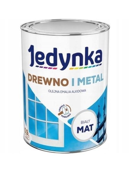 EMALIA ALKIDOWA DO DREWNA I METALU BIAŁY MAT 0,9L JEDYNKA EMALIA ALKIDOWA DO DREWNA I METALU BIAŁY MAT 0,9L JEDYNKA