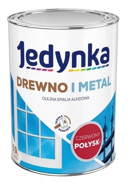 EMALIA ALKIDOWA DO DREWNA I METALU CZERWONY 0,9L JEDYNKA EMALIA ALKIDOWA DO DREWNA I METALU CZERWONY 0,9L JEDYNKA
