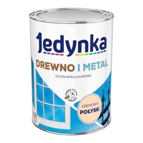 EMALIA ALKIDOWA DO DREWNA I METALU KREMOWA 0,9L JEDYNKA EMALIA ALKIDOWA DO DREWNA I METALU KREMOWA 0,9L JEDYNKA