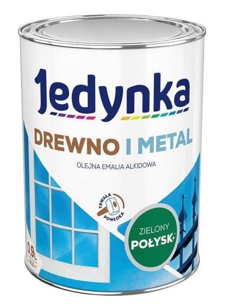 EMALIA ALKIDOWA DO DREWNA I METALU ZIELONY 0,9L JEDYNKA EMALIA ALKIDOWA DO DREWNA I METALU ZIELONY 0,9L JEDYNKA