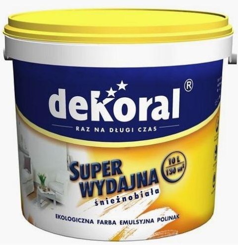 EMULSJA AKRYLOWA WEWNĘTRZNA DEKORAL POLINAK BIAŁA 3L DEKORAL EMULSJA AKRYLOWA WEWNĘTRZNA DEKORAL POLINAK BIAŁA 3L DEKORAL