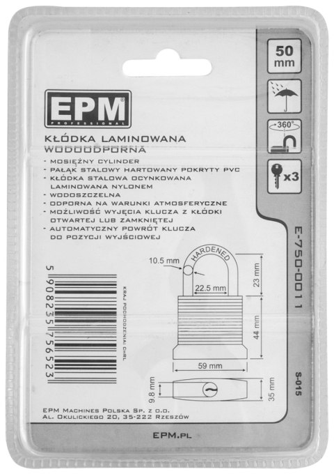 KŁÓDKA LAMINOWANA S-015 50MM EPM KŁÓDKA LAMINOWANA S-015 50MM EPM