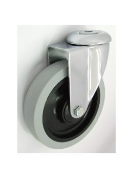 KOŁO MEBLOWE TWORZYWO+GUMA 125MM OBUDOWA Z OTWOREM M27T UN