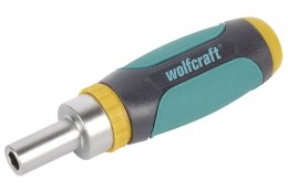 MINI-WKRĘTAK Z MECHANIZMEM ZAPADKOWYMW ZESTAWIE Z 5 KOŃ. WOLFCRAFT