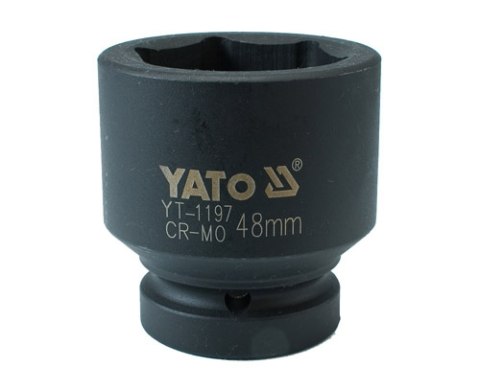 NASADKA KRÓTKA UDAROWA 6-KĄTNA 1'' 48MM YATO NASADKA KRÓTKA UDAROWA 6-KĄTNA 1'' 48MM YATO