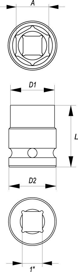 NASADKA KRÓTKA UDAROWA 6-KĄTNA 1'' 48MM YATO NASADKA KRÓTKA UDAROWA 6-KĄTNA 1'' 48MM YATO