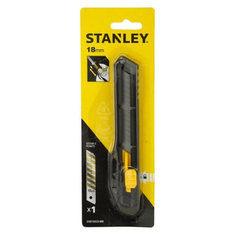 NÓŻ Z OSTRZEM ŁAMANYM 18MM STANLEY NÓŻ Z OSTRZEM ŁAMANYM 18MM STANLEY
