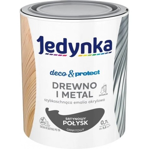 JEDYNKA DECO&PROTECT DREWNO I METAL SATYNOWY GRAFITOWY 0,7L JEDYNKA JEDYNKA DECO&PROTECT DREWNO I METAL SATYNOWY GRAFITOWY 0,7L JEDYNKA