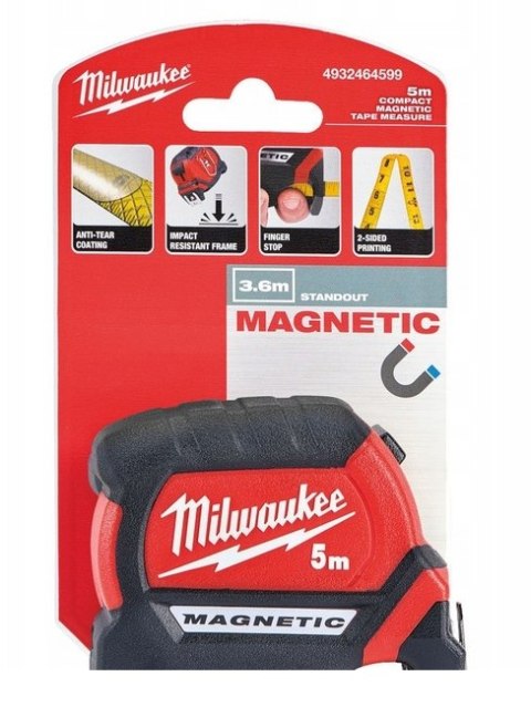 TAŚMA MIERNICZA PREMIUM 5 M MAGNETIC MILWAUKEE TAŚMA MIERNICZA PREMIUM 5 M MAGNETIC MILWAUKEE