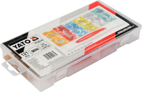 ZESTAW 121 BEZPIECZNIKÓW PŁYTKOWYCH MINI YATO ZESTAW 121 BEZPIECZNIKÓW PŁYTKOWYCH MINI YATO