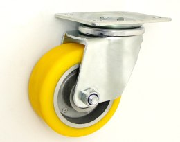 KOŁO ALUMINIUM-POLIURETAN 100MM OBUDOWA SKRĘTNA WZMOC. A12PW UN