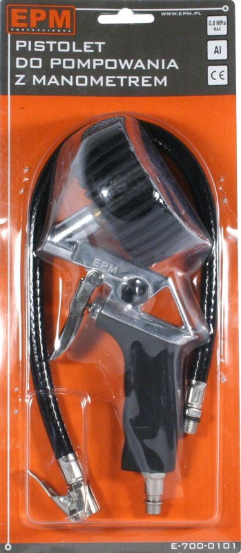 PISTOLET DO POMPOWANIA KÓŁ Z MANOMETREM EPM PISTOLET DO POMPOWANIA KÓŁ Z MANOMETREM EPM