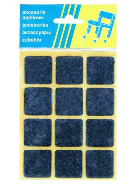 PODKŁADKA FILCOWA BLISTER BRĄZOWA 28*28MM - 12SZT UN PODKŁADKA FILCOWA BLISTER BRĄZOWA 28*28MM - 12SZT UN