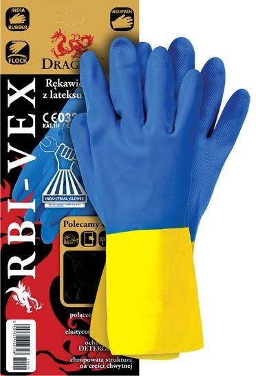 RĘKAWICE GUMOWE RBI-VEX ROZMIAR 9 UN RĘKAWICE GUMOWE RBI-VEX ROZMIAR 9 UN