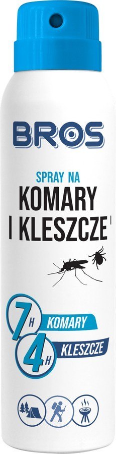 SPRAY NA KOMARY I KLESZCZE 120/90ML BROS SPRAY NA KOMARY I KLESZCZE 120/90ML BROS