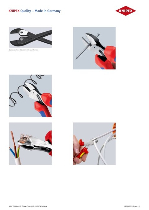 SZCZYPCE TNĄCE BOCZNE X-CUT 160MM KNIPEX SZCZYPCE TNĄCE BOCZNE X-CUT 160MM KNIPEX