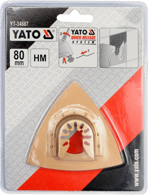 TARNIK TRÓJKĄTNY 80MM DO NARZĘDZIA WIELOFUNKCYJNEGO YATO TARNIK TRÓJKĄTNY 80MM DO NARZĘDZIA WIELOFUNKCYJNEGO YATO