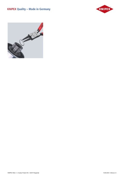 SZCZYPCE DO PIERŚCIENI SEGERA WEWNĘTRZNE PROST.140MM 12-25MM KNIPEX SZCZYPCE DO PIERŚCIENI SEGERA WEWNĘTRZNE PROST.140MM 12-25MM KNIPEX