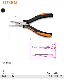 SZCZYPCE PÓŁOKRĄGŁE DLA ELEKTRONIKÓW 140MM BETA