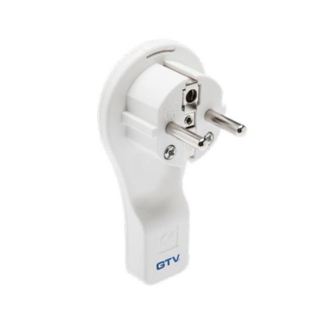 WTYCZKA PŁASKA KĄTOWA BIAŁA 16A 250V GTV WTYCZKA PŁASKA KĄTOWA BIAŁA 16A 250V GTV
