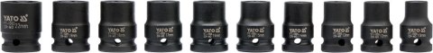 ZESTAW NASADEK UDAROWYCH KRÓTKICH 1/2'' 10 SZTUK YATO ZESTAW NASADEK UDAROWYCH KRÓTKICH 1/2'' 10 SZTUK YATO