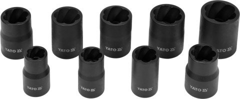 ZESTAW WYKRĘTAKÓW 3/8 10 SZTUK YATO ZESTAW WYKRĘTAKÓW 3/8 10 SZTUK YATO