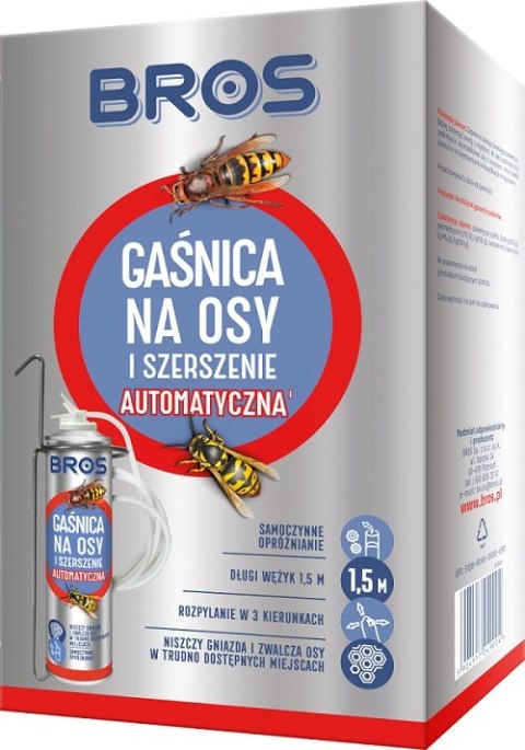 GAŚNICA NA OSY I SZERSZENIE AUTOMATYCZNA 400ML BROS GAŚNICA NA OSY I SZERSZENIE AUTOMATYCZNA 400ML BROS