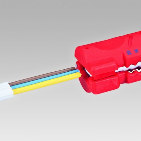 NARZĘDZIE DO ŚCIĄGANIA IZOLACJI Z KABLI PŁASKICH I OKRĄGŁYCH KNIPEX NARZĘDZIE DO ŚCIĄGANIA IZOLACJI Z KABLI PŁASKICH I OKRĄGŁYCH KNIPEX