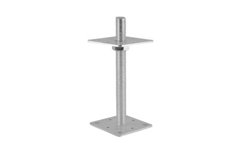 PODSTAWA SŁUPA REGULOWANA, PRĘT M24*250MM, 80*80MM UN PODSTAWA SŁUPA REGULOWANA, PRĘT M24*250MM, 80*80MM UN