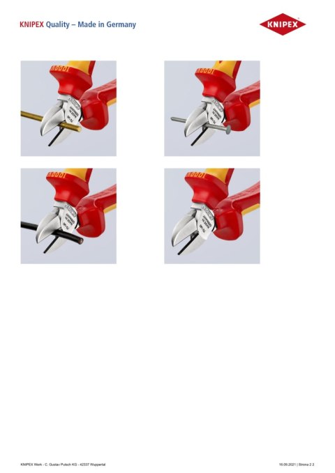 SZCZYPCE TNĄCE BOCZNE IZOLOWANE 140MM KNIPEX SZCZYPCE TNĄCE BOCZNE IZOLOWANE 140MM KNIPEX