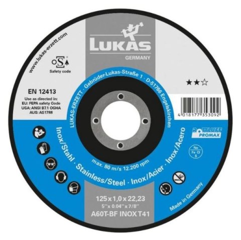 TARCZA PŁASKA T1A 230*1.9*22 A46X-BF PROMAX INOX BEST LIFE ROTTLUFF TARCZA PŁASKA T1A 230*1.9*22 A46X-BF PROMAX INOX BEST LIFE ROTTLUFF