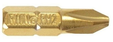 GROT, BIT TYPU PHILLIPS TIN-TYTANOWY 1/4' 25MM 10SZT. PH2 GROT, BIT TYPU PHILLIPS TIN-TYTANOWY 1/4' 25MM 10SZT. PH2