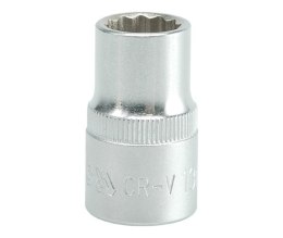 NASADKA KRÓTKA 12-KĄTNA CHROMOWANA 1/2'' 15MM