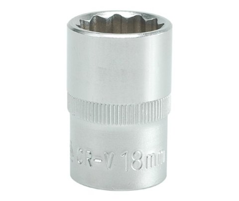 NASADKA KRÓTKA 12-KĄTNA CHROMOWANA 1/2'' 24MM NASADKA KRÓTKA 12-KĄTNA CHROMOWANA 1/2'' 24MM