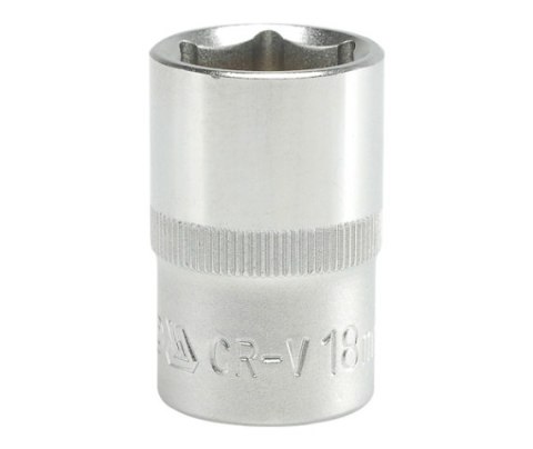 NASADKA KRÓTKA 6-KĄTNA CHROMOWANA 1/2'' 18MM NASADKA KRÓTKA 6-KĄTNA CHROMOWANA 1/2'' 18MM
