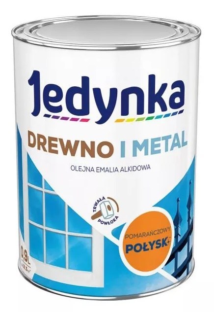 EMALIA ALKIDOWA DO DREWNA I METALU POMARAŃCZOWY 0.9 JEDYNKA EMALIA ALKIDOWA DO DREWNA I METALU POMARAŃCZOWY 0.9 JEDYNKA
