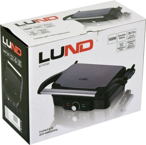 GRILL ELEKTRYCZNY STOŁOWY 1600W, 28*17CM LUND GRILL ELEKTRYCZNY STOŁOWY 1600W, 28*17CM LUND