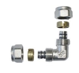 KOLANO 90 PEX/PEX 16*16*2 WKŁADKA ALUMINIOWA UN