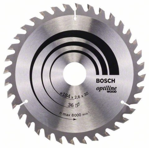 PIŁA TARCZOWA-H OPTILINE WOOD 184*30 Z36 BOSCH PIŁA TARCZOWA-H OPTILINE WOOD 184*30 Z36 BOSCH