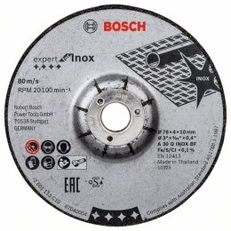 TARCZA WYPUKŁA EXPERT FOR INOX 76*4*10MM BOSCH