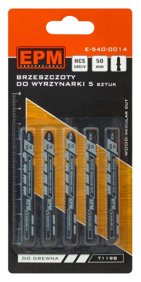 BRZESZCZOT DO WYRZYNARKI 51MM 13TPI DREWNO T119B 5 SZTUK EPM BRZESZCZOT DO WYRZYNARKI 51MM 13TPI DREWNO T119B 5 SZTUK EPM
