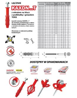 KOŁEK RAMOWY WSZECHSTRONNY KAXDN 12*180MM NYLON OP-10SZT. UN