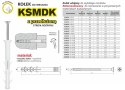 KOŁEK SZYBKI MONTAŻ Z PRZEDŁUŻONĄ STREFĄ ROZPORU 10*120MM UN