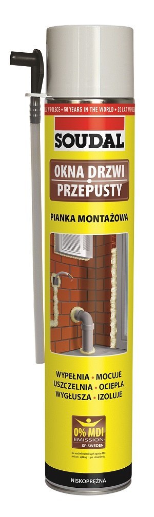 PIANKA MONTAŻOWA SOUDAL 750ML RURKA SOUDAL PIANKA MONTAŻOWA SOUDAL 750ML RURKA SOUDAL
