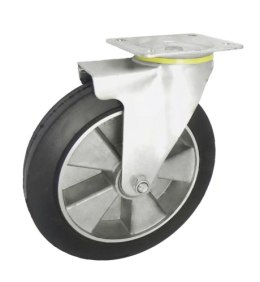 KOŁO ALUMINIUM-GUMA 250MM OBUDOWA SKRĘTNA WZMOCNIONA A92GW UN
