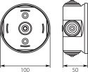 PUSZKA HERMETYCZNA NATYNKOWA 100MM IP44 SZARA PO-100 UN